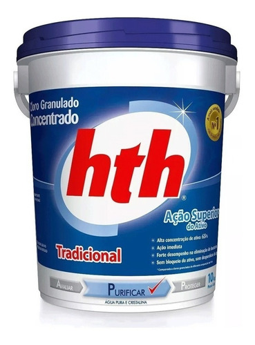 Cloro De Piscinas Hth Balde 10 Kg Tradicional 