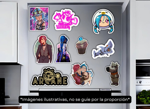 Sticker Arcane League Of Legends Lol Pegar En Móvil Pc X10
