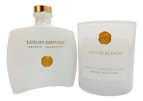 Set Difusor Aromas Mikado White Bloom Almizcle Ambar Pachuli