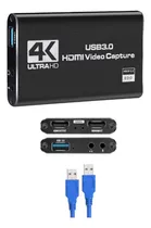 Comprar Capturador Video Hdmi Usb 3.0 4k Full Hd Micrófono Audifono