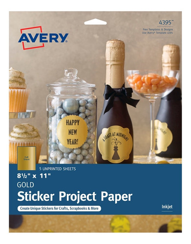 Avery Eriquetas Adhesivas Doradas Para Imprimir - 4395