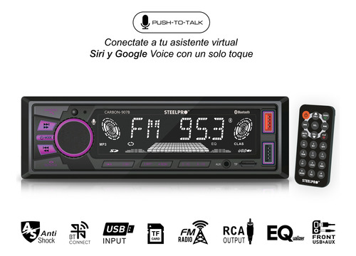 Kit Autoestéreo Bt + 4 Bocinas 6 1/2 140 Watts Soundstream