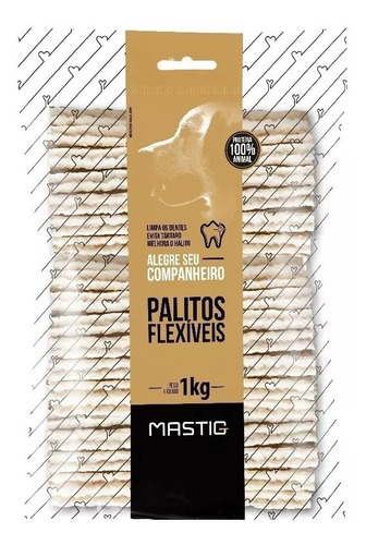 Osso Palito Flexível Frisado 1 Kg - Mastig