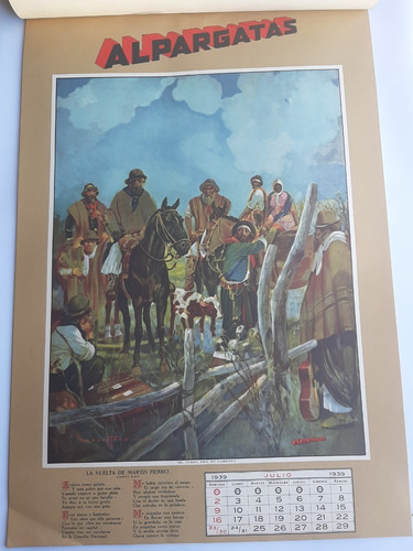 Imagen 4 de 9 de Almanaque Alpargatas 1939 Martín Fierro Zavatto Ro 024