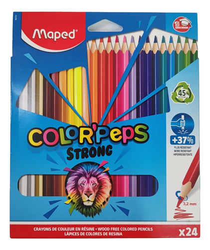 Lápices De Color Maped Color'peps X24-1 Fluo-2 Metalizados