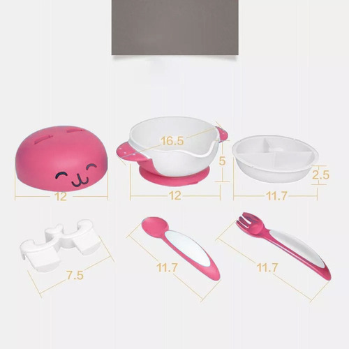 Imagen 4 de 6 de Ventosa De Pared Antideslizante Vajilla Para Bebés Platos