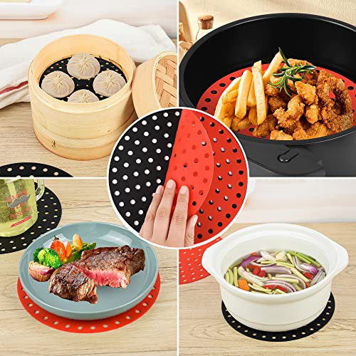 Air Fryer Liners, Round 9 Reutilizables Air Fryer Liners D