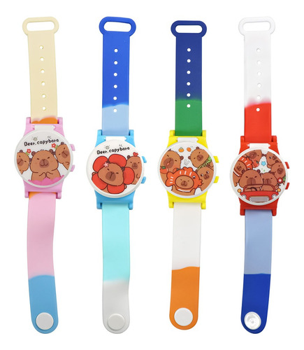 Reloj Digital Infantil Pulsera Spinner Capibara Carpincho Rojo
