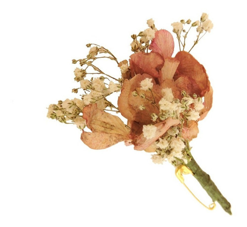 Flores Desidratadas - 1 Lapela Para Noivo Rosê