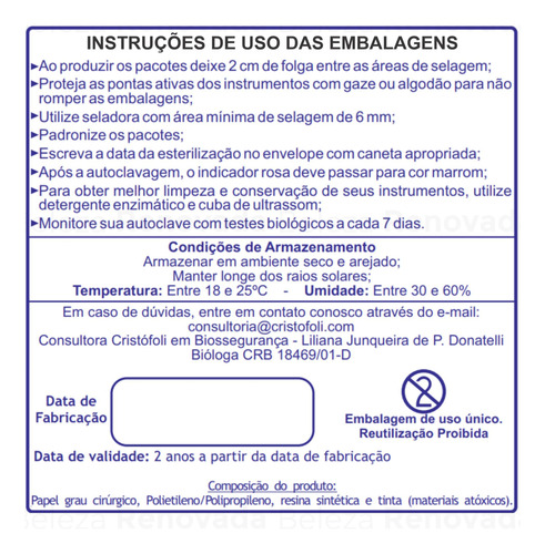Autoclave Cristófoli Vitale Class Cd 21 Litros Kit Completo
