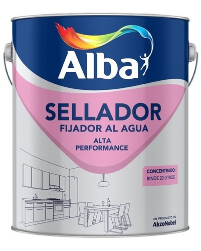 Sellador Fijador Al Agua Transparente Alba X 1 Litro