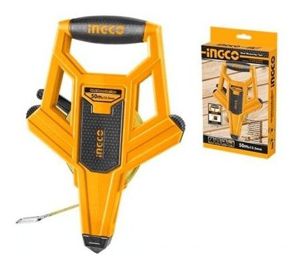 Cinta Metrica Topografica Fibra Vidrio 50mt X 12.5mm Ingco