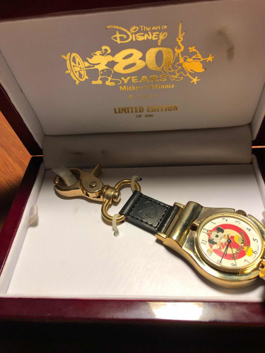 Imagen 5 de 9 de Reloj De Bolsillo Mickey Mouse Aniversario 80 Años Disney