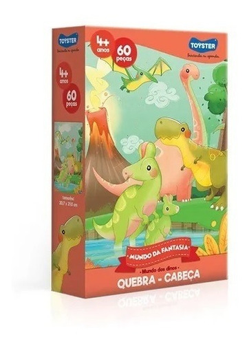 Quebra-cabeça 60 Peças Mundo Dos Dinos Toyster 2769