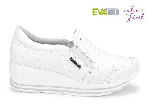Imagem 1 de 9 de Tênis Anabela Kolosh Matelassê Sportstyle Branco C1411(c/nf)