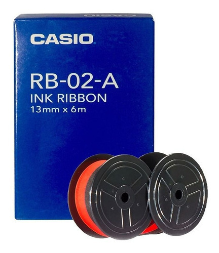 Casio Rb-02 Rodillo De Tinta Color Negro y Rojo