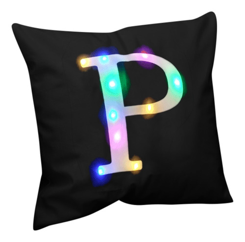 Funda De Almohada Luminosa Con Letras Led, Funda De Almohada