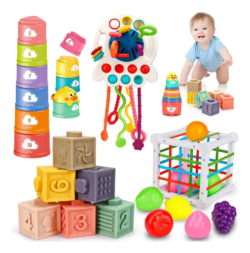 Juguetes Montessori De Encaje Para Bebés 6-12 Meses: 16 Bloques De Colores Y Formas Con Cubo Almacenaje (Ideal Para Niños De 1 A 2 Años) Juguete Bebe 6 Meses Juguetes Montessori De Encaje Para Bebés 6-12 Meses: 16 Bloques De Colores Y Formas Con Cubo Almacenaje (Ideal Para Niños De 1 A 2 Años) Juguete Bebe 6 Meses