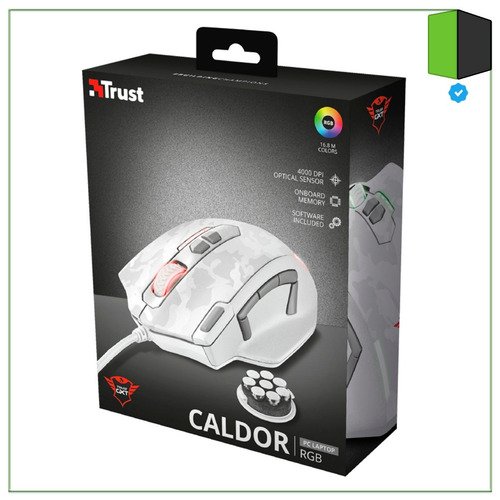 Mouse Trust Gxt 155w Gaming White Camouflage Pesas 4000dpi