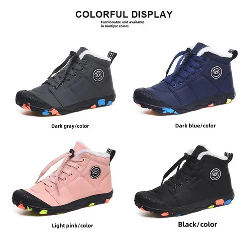 Botas De Nieve Impermeables De Invierno Para Niños Con Forro