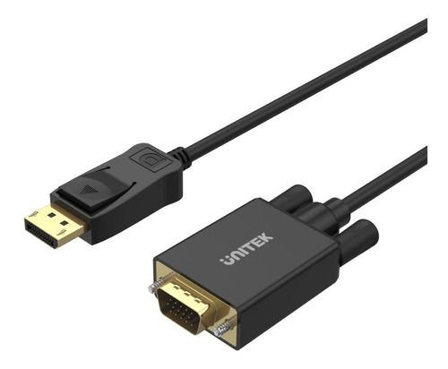 Cable Premium Adaptador Display Port A Vga Full Hd - Unitek Color Negro