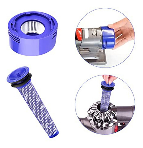 Paquete De 4 Filtros Para Dyson V7, V8 Animal Y V8 Absolutea