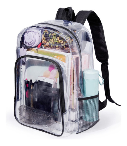 Jd01-bc Clear Mochila, Negro -, Mochila Transparente