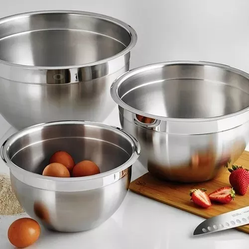 Juego de 4 Bowls para Cocina Bowl de Acero Inoxidable Repostería 30, 26,  24, 22 cm