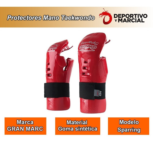 Imagen 4 de 10 de Protectores Pie O Mano Taekwon-do Sparring Oficiales Itf 2a5