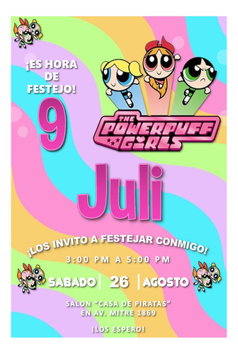 Las Chicas Super Poderosas Kit Cumple Imprimible Editable