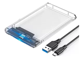 Case Hd Externo Tipo C Sata 2.5 Usb 3.0 3tb Transparente