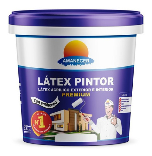 Pintura Látex Pintor Exterior/interior 3,6 L  | Amanecer