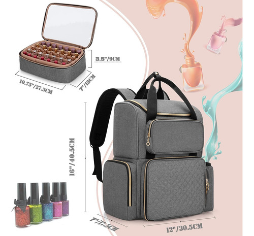 Luxja Organizador De Esmalte De Unas (version Mochila) Co...