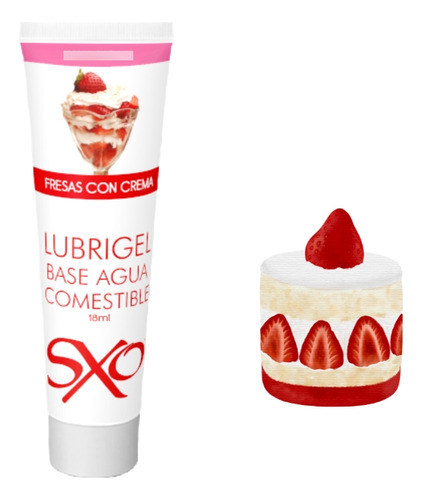 Lubricante Banna Split Postre Oral & Lubrigel Cometible Sxo Banna Split / Fresas Con Crema