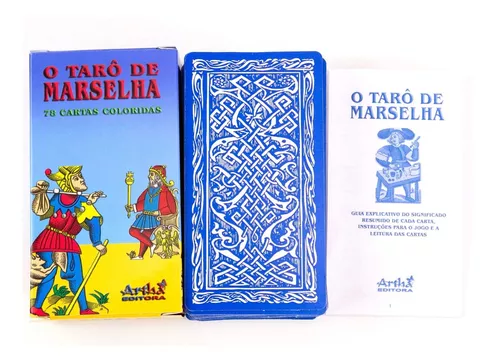 Baralho Tarot Tarô De Marselha Original 78 Cartas Plastificadas e Manual  Colorido - Escorrega o Preço