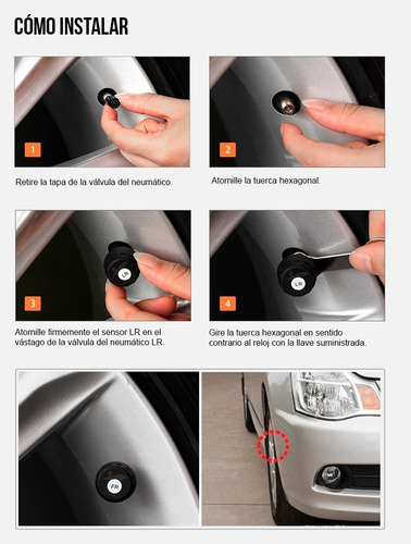 Imagen 5 de 9 de Tpms Monitoreo Sensor Presion Llantas Con Monitor Universal