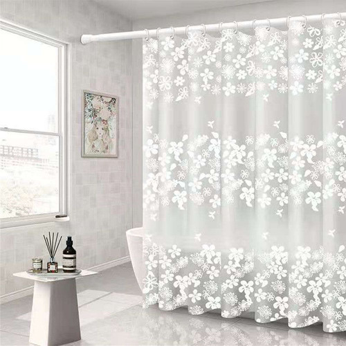 Cortina De Ducha Peva De 180 X 180 Cm Con Diseños Estampados