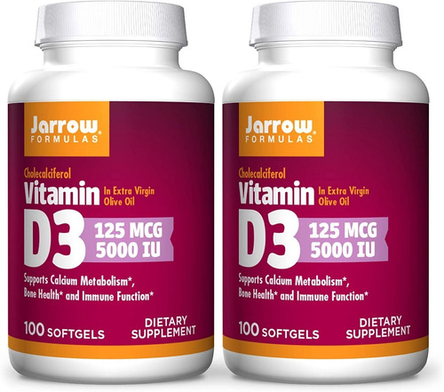 Vitamina D3 5000 Iu 100cap Jarr - Unidad a $1114