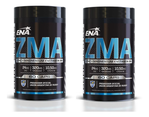 Zma Ena 60 Caps Zinc Magnesio Vitamina B6 + Fuerza Combo 2x1