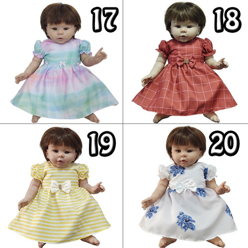 Imagem 7 de 7 de Kit Atacado Com 10 Vestidos De Bebê Reborn Boneca Katitus