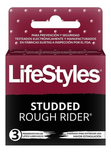 Preservativos Lifestyles Studded Rough Rider 3 Condones