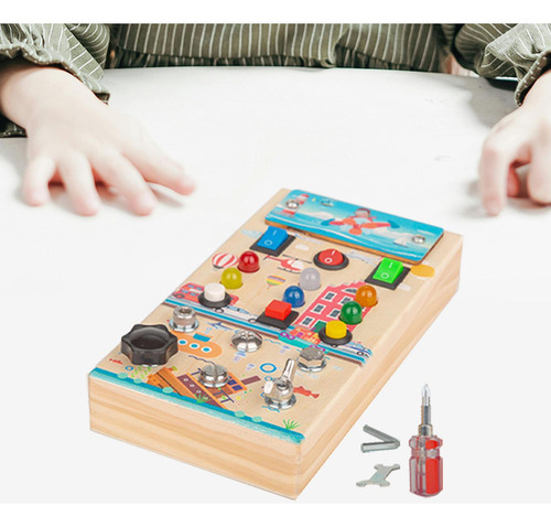 Tablero De Actividades Con Panel De Control De Madera Para