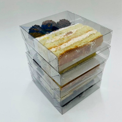 Imagem 7 de 7 de Embalagem Acetato Para Fatia De Bolo Slice Cake 50 Unidades