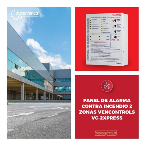 Imagen 4 de 4 de Panel Alarma Contra Incendio 2 Zonas Vencontrols Vc-2xpress