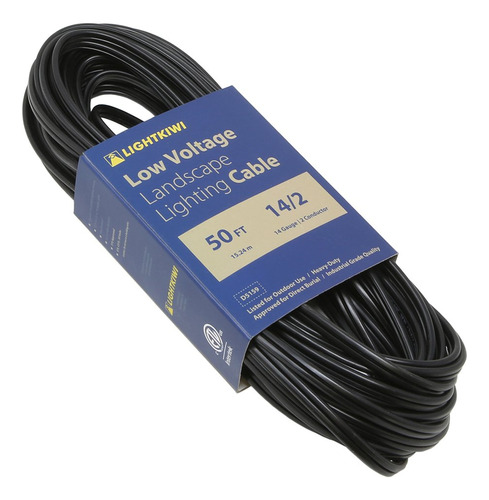 Lightkiwi Cable De Paisaje De Bajo Voltaje 14/2, 50 Pies, Re