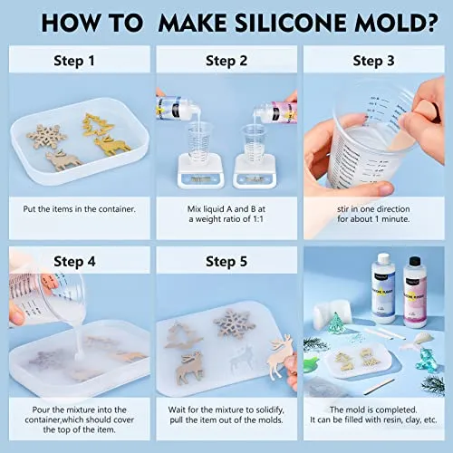 Magicfly Silicone Mold Making Kit 32oz, Mold Making Rubber,