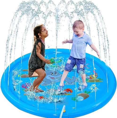 Gorofit Alberca Tapetes Almohadilla Rociadora Redonda Niños 170cm