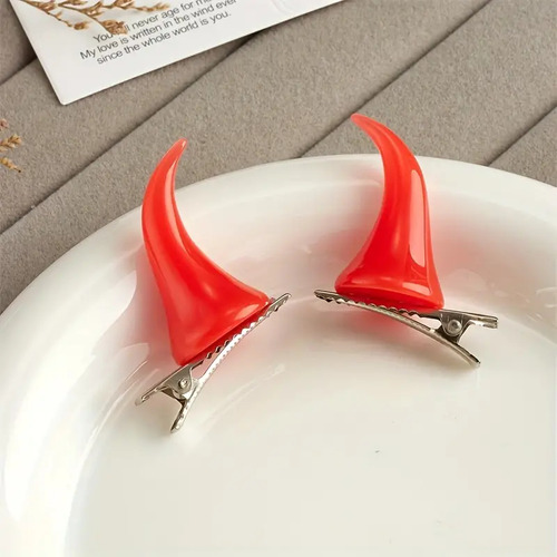 Pinzas Para Cabello Con Cuernos Para Disfraz Hallowen