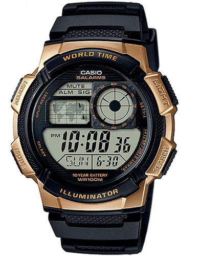 Relógio Casio Masculino Mapa Mundial Ae-1000w-1a3vdf