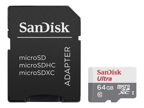 Memoria Micro Sdxc Sandisk 64gb Clase 10 Original Sellado